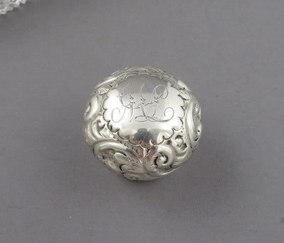Victorian Sterling Silver Perfume Bottle - JH Tee Antiques
