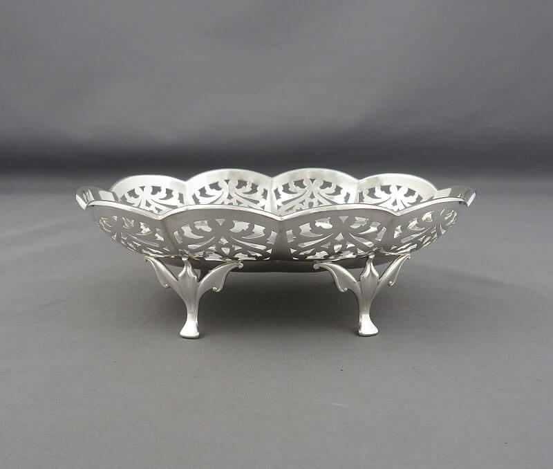 English Sterling Silver Candy Dish - JH Tee Antiques