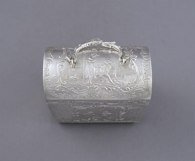 Figural German Silver Casket - JH Tee Antiques