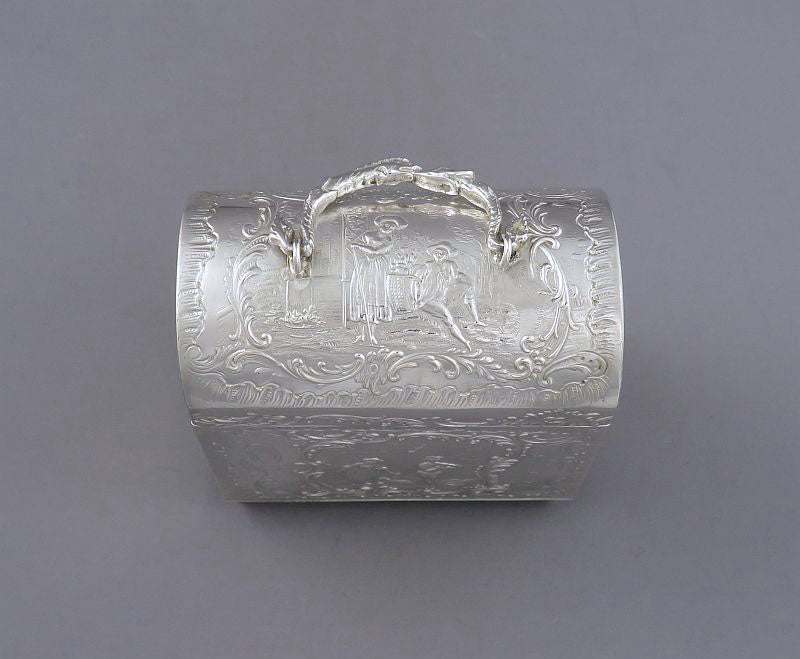 Figural German Silver Casket - JH Tee Antiques