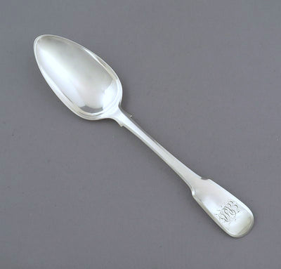 English Provincial Silver Tablespoon York - JH Tee Antiques