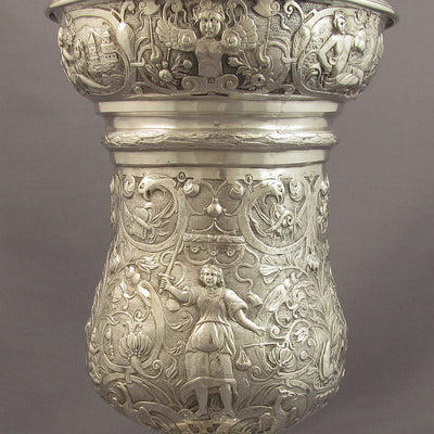 German Silver Historismus Cup & Cover - JH Tee Antiques