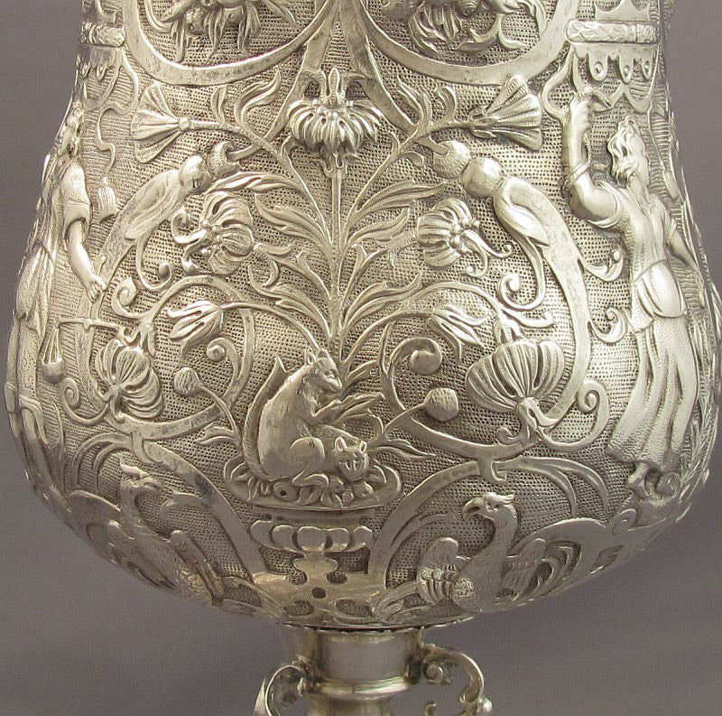 German Silver Historismus Cup &amp; Cover - JH Tee Antiques