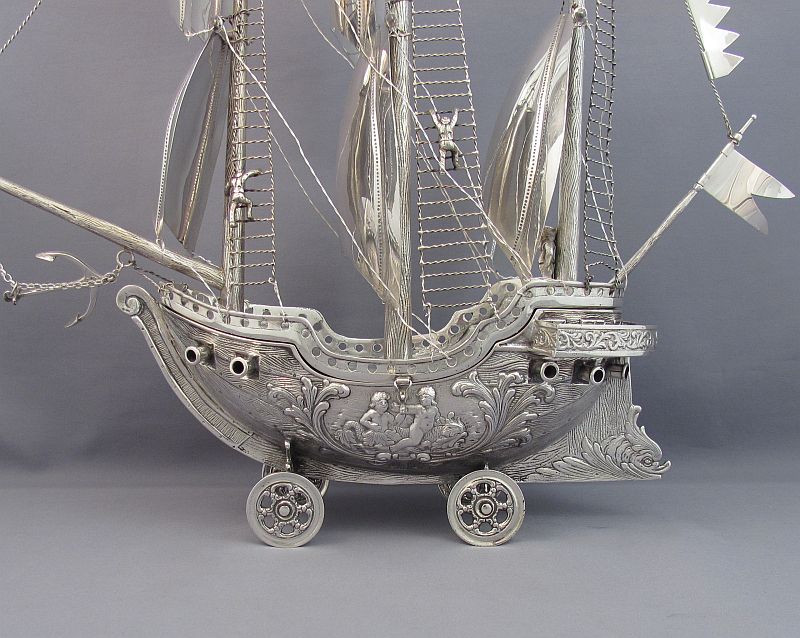 Spanish Sterling Silver Nef - JH Tee Antiques