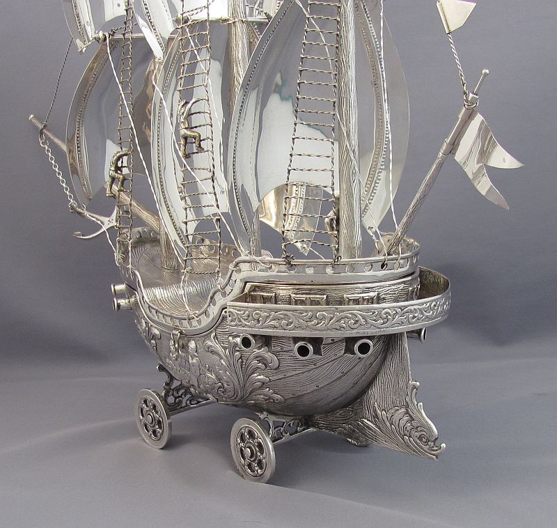 Spanish Sterling Silver Nef - JH Tee Antiques
