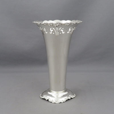 American Sterling Silver Bud Vase - JH Tee Antiques