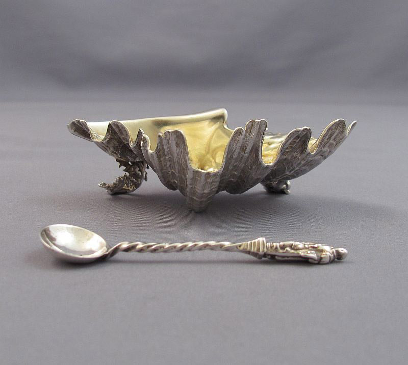 4 Victorian Silver Shell Form Salts - JH Tee Antiques