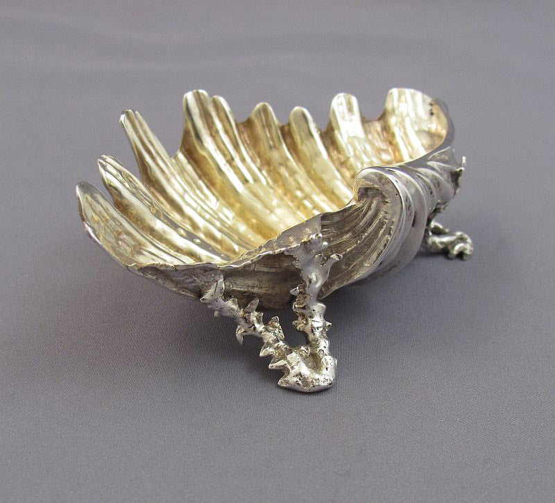 4 Victorian Silver Shell Form Salts - JH Tee Antiques