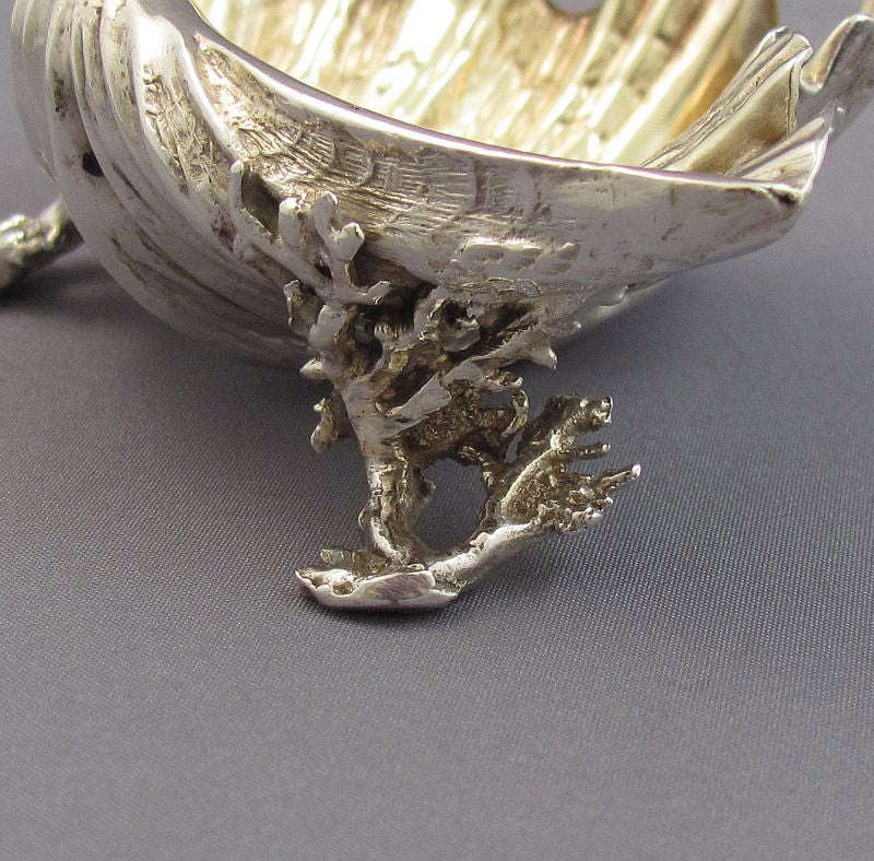 4 Victorian Silver Shell Form Salts - JH Tee Antiques