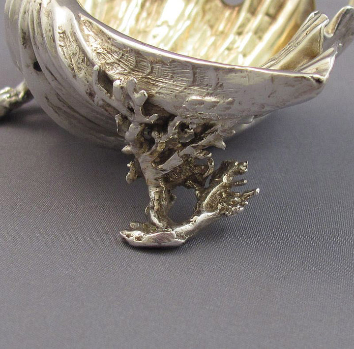 4 Victorian Silver Shell Form Salts - JH Tee Antiques