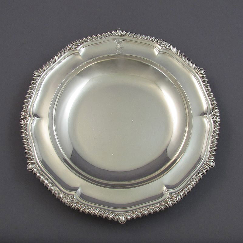 Pair of Paul Storr Silver Soup Plates - JH Tee Antiques