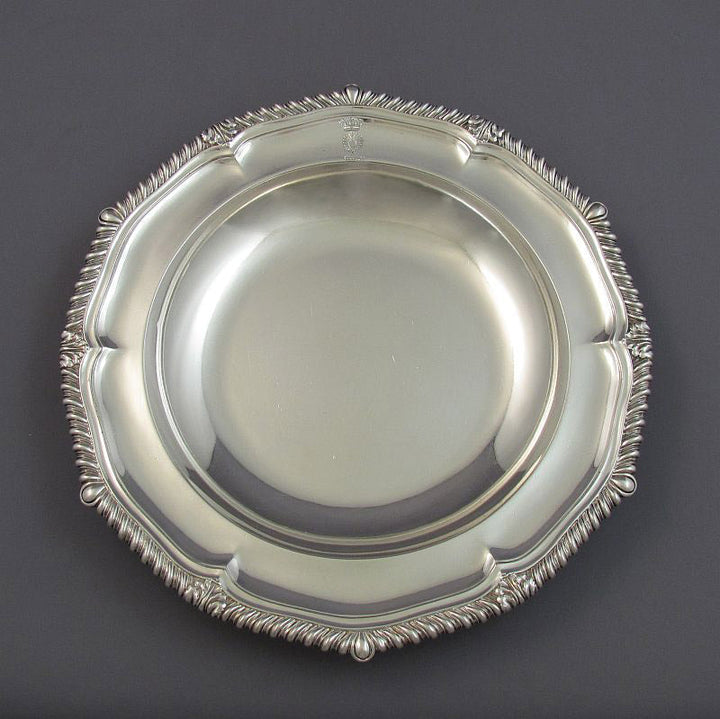 Pair of Paul Storr Silver Soup Plates - JH Tee Antiques