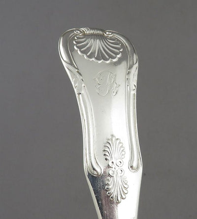 Scottish Provincial Silver Kings Pattern Soup Ladle - JH Tee Antiques