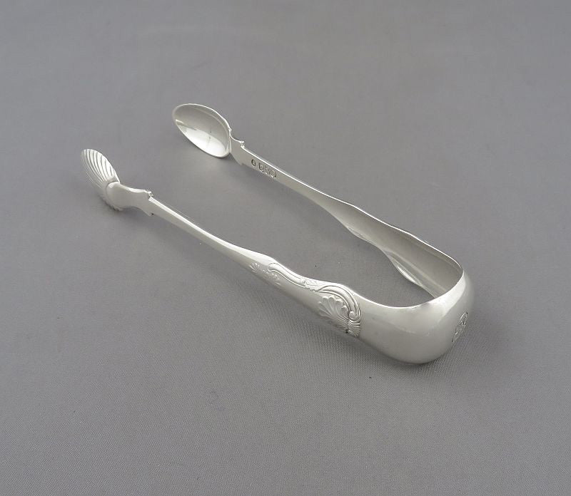 Scottish Provincial Silver Sugar Tongs - JH Tee Antiques