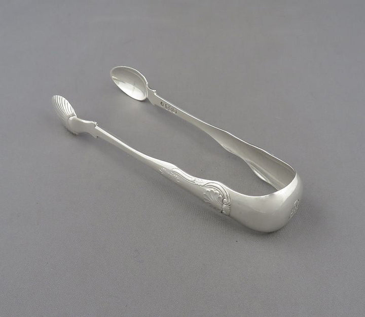 Scottish Provincial Silver Sugar Tongs - JH Tee Antiques