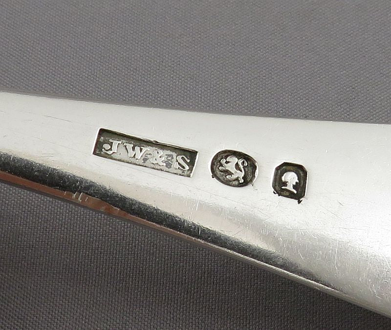 Antique Canadian Silver Sugar Casting Ladle - JH Tee Antiques