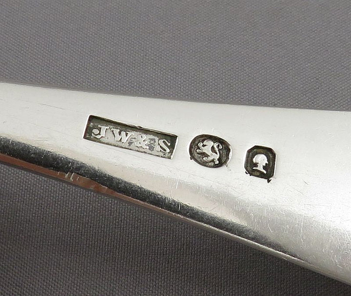 Antique Canadian Silver Sugar Casting Ladle - JH Tee Antiques