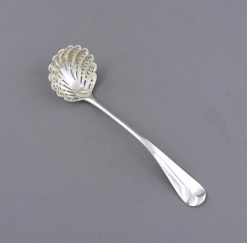 Victorian Silver Sugar Casting Ladle - JH Tee Antiques