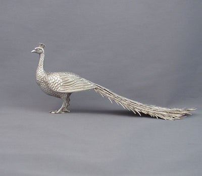 Sterling Silver Peacock Figure - JH Tee Antiques