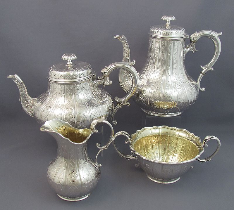 Elkington & Co. Silver Tea Set - JH Tee Antiques