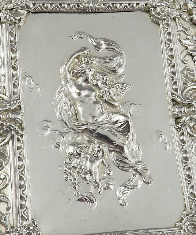 American Sterling Silver Card Case - JH Tee Antiques
