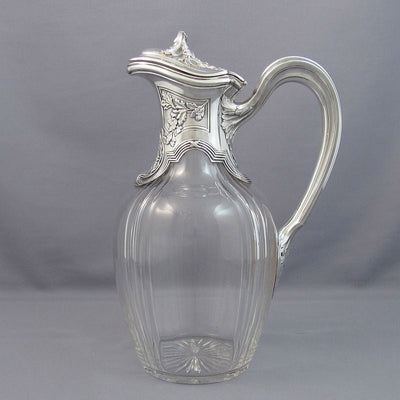 French Silver Claret Jug - JH Tee Antiques