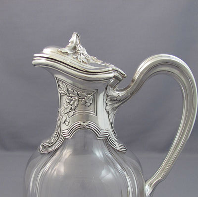 French Silver Claret Jug - JH Tee Antiques