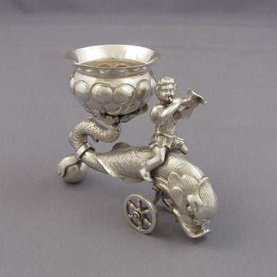 German Silver Figural Salts - JH Tee Antiques