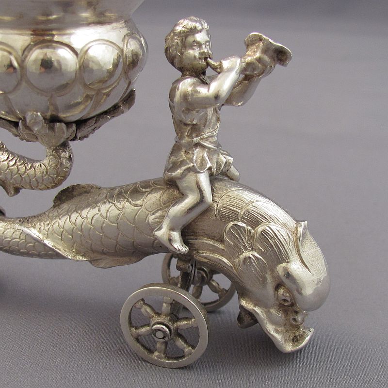 German Silver Figural Salts - JH Tee Antiques