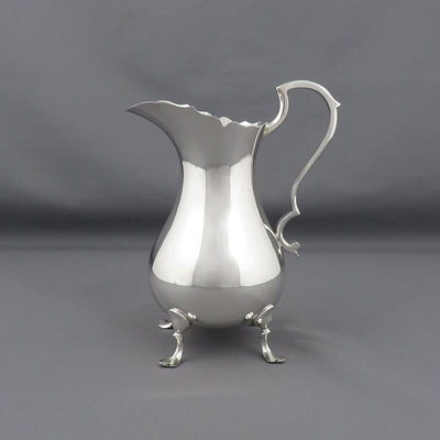 Edwardian Sterling Silver Milk Jug - JH Tee Antiques