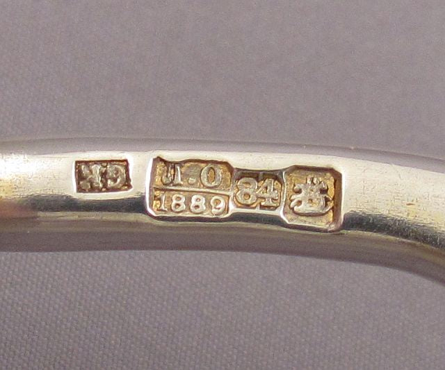 Russian Silver &amp; Enamel Spoon - JH Tee Antiques