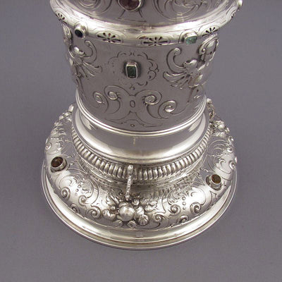 German Silver Historismus Vase - JH Tee Antiques