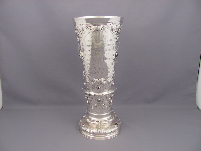 German Silver Historismus Vase - JH Tee Antiques