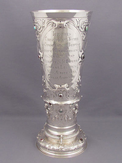 German Silver Historismus Vase - JH Tee Antiques