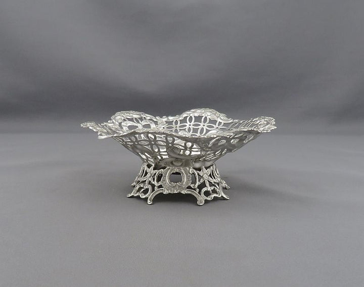 Pair of Victorian Silver Bon Bon Dishes - JH Tee Antiques