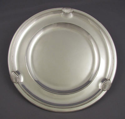 Pair of Boin Taburet Silver Charger Plates - JH Tee Antiques