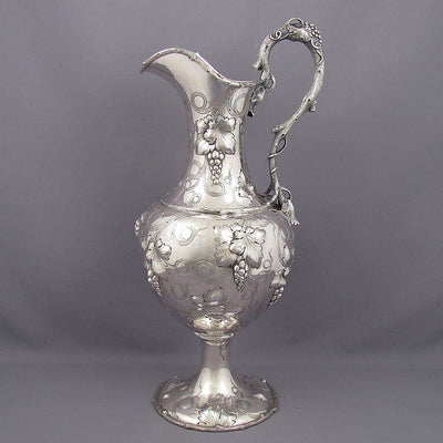 American Coin Silver Water Pitcher - JH Tee Antiques