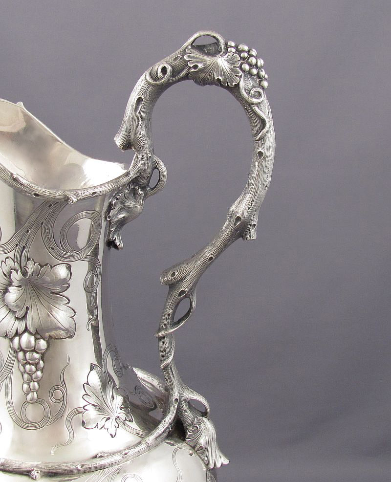 American Coin Silver Water Pitcher - JH Tee Antiques