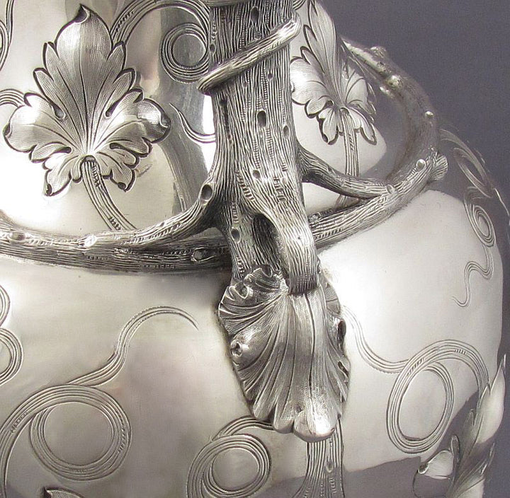 American Coin Silver Water Pitcher - JH Tee Antiques