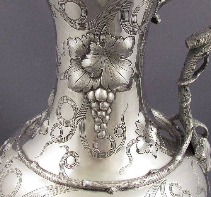 American Coin Silver Water Pitcher - JH Tee Antiques