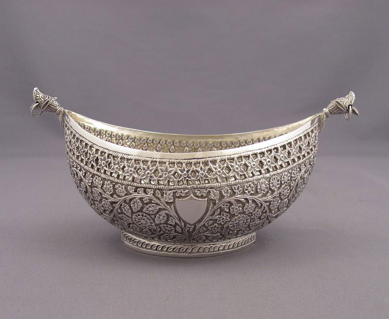 Indian Silver Kashkun Bowl - JH Tee Antiques