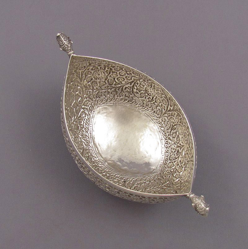 Indian Silver Kashkun Bowl - JH Tee Antiques