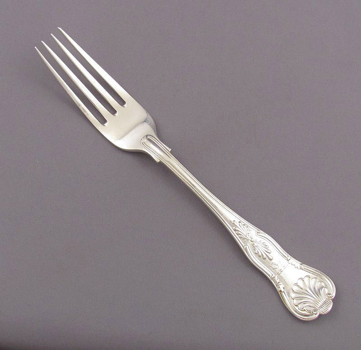 Set of 6 Kings Pattern Silver Table Forks - JH Tee Antiques