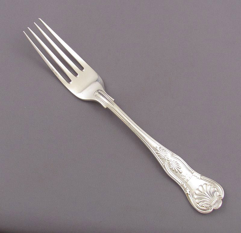 Set of 6 Kings Pattern Silver Table Forks - JH Tee Antiques