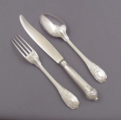 Puiforcat Elysee Sterling Flatware Set - JH Tee Antiques