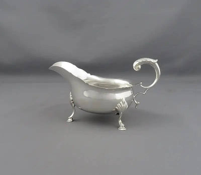 Victorian Sterling Silver Sauce Boat - JH Tee Antiques