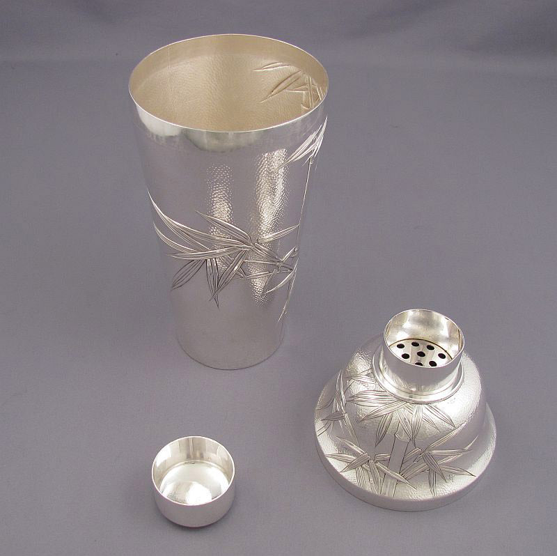 Japanese Sterling Silver Cocktail Shaker - JH Tee Antiques