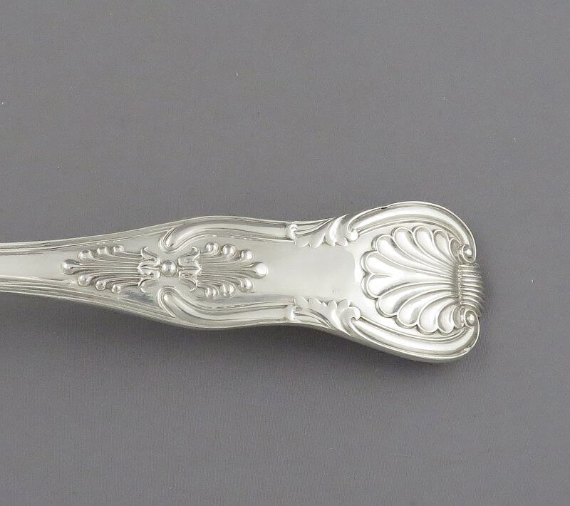 Victorian Kings Pattern Silver Soup Ladle - JH Tee Antiques