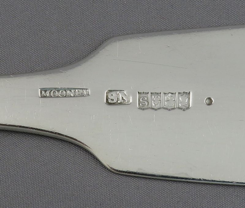 Irish Fiddle Pattern Silver Soup Ladle - JH Tee Antiques