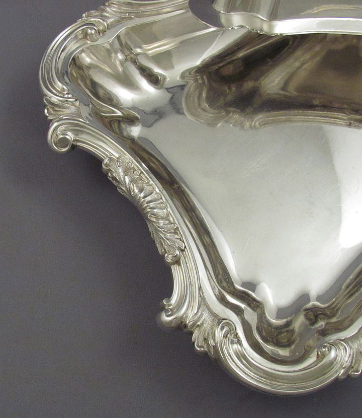 Pair of Victorian Silver Entree Dishes - JH Tee Antiques